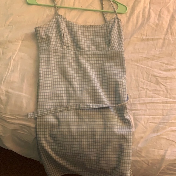 Brandy Melville Dresses | Blue Plaid Dress | Color: Blue | Size: Os | Mayymayy17'S Closet